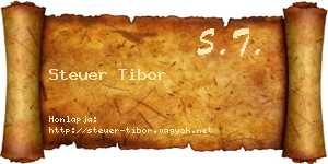 Steuer Tibor névjegykártya